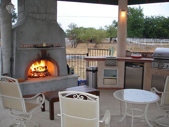 outdoor fireplace