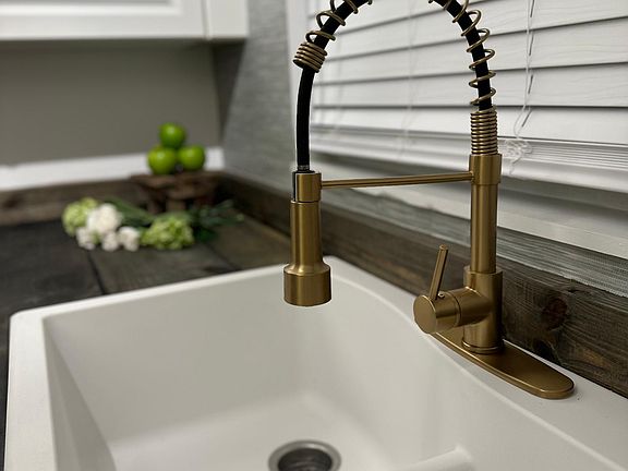 Brand new high end designer faucet and sink! (With unique LED lighting indicator that illuminates the water for temperature of water!)