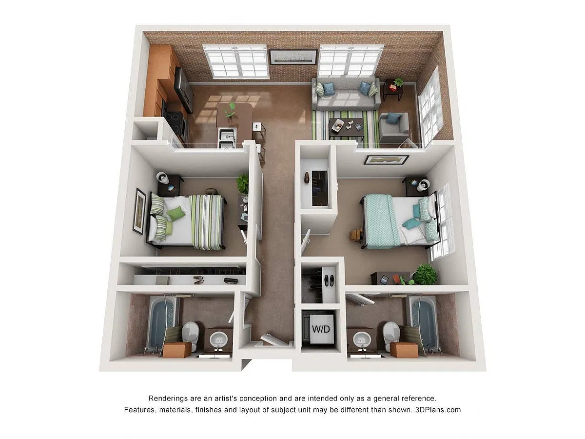 Floor plan 2 Bedroom A