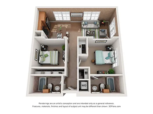 Floor plan 2 Bedroom A