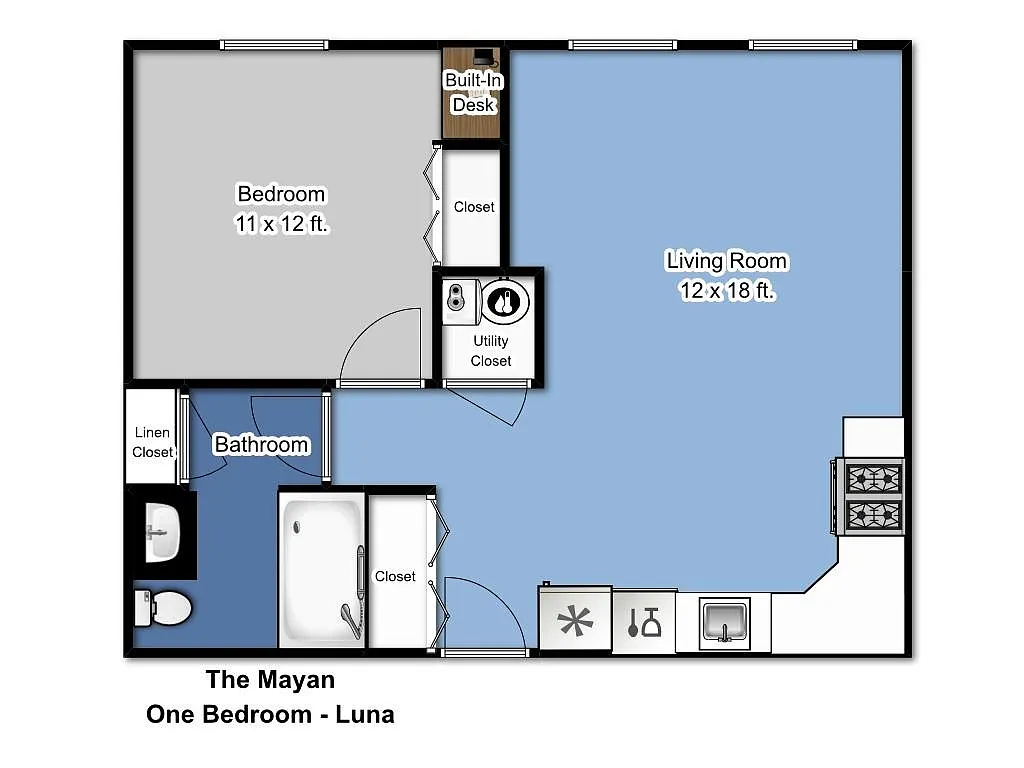 Floor plan The Mayan - Luna