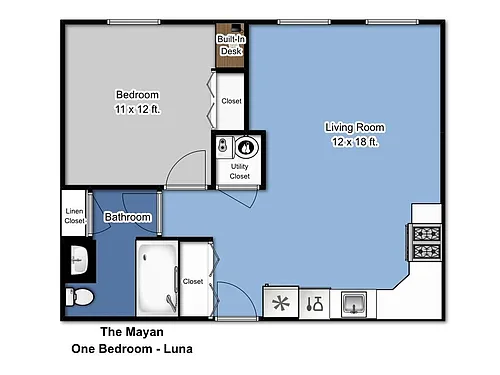Floor plan The Mayan - Luna