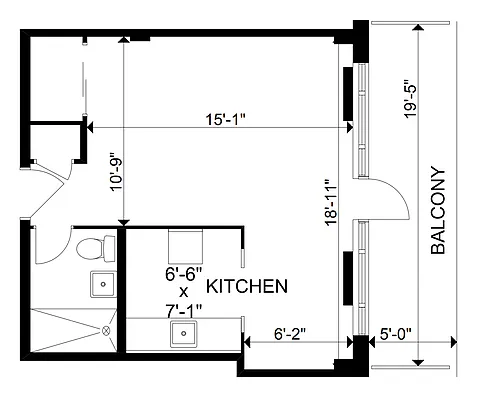 Floor plan Bachelor Apartment