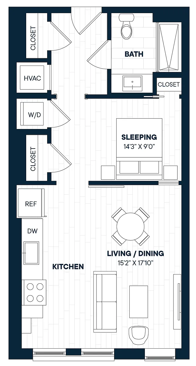 Floor plan Studio-S18c