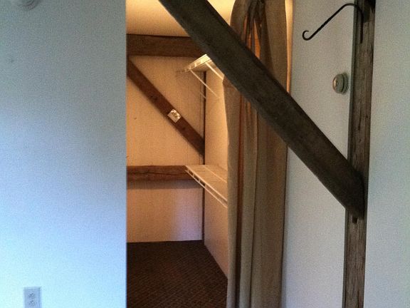 15' of hanging space in walk in closet + second 3' closet