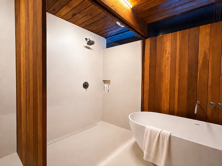 Master bathroom shower _ A. Quincy Jones, 1951