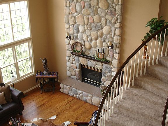 Dual staircases:  formal entry staircase and family "kitchen" staircase