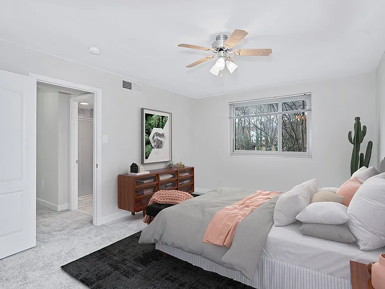 Well-lit and laid out bedrooms