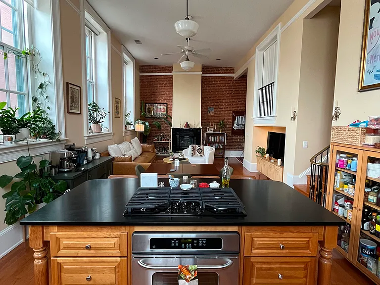 Dining area and kitchen.