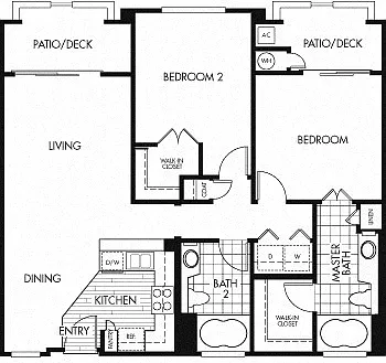 Floor plan 2X2-E