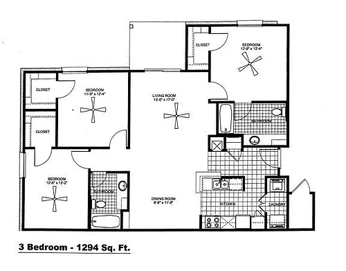 Floor plan 3 bedroom