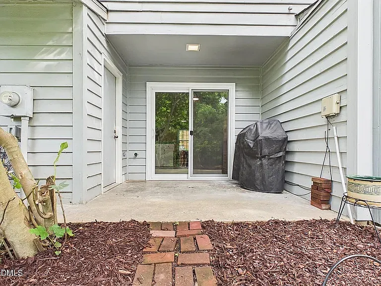 View of the back patio.