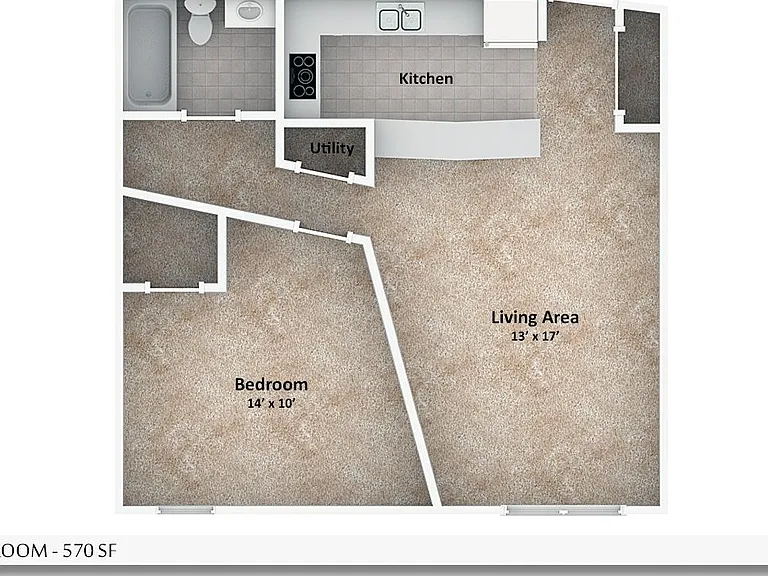 1 Bedroom Layout