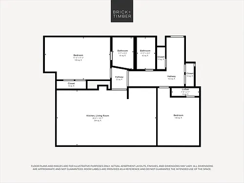 Floor plan 2 Bedroom 2 Bath