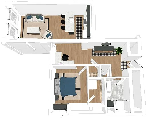 Floor plan L - One Bedroom