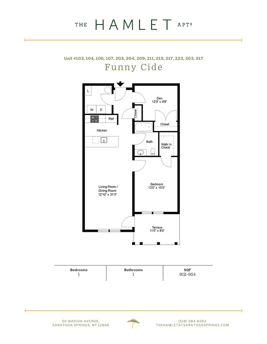 Floor plan Funny Cide