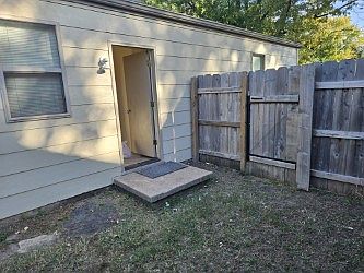 Side door leaving mudroom.