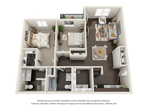 Floor plan 2X2 C