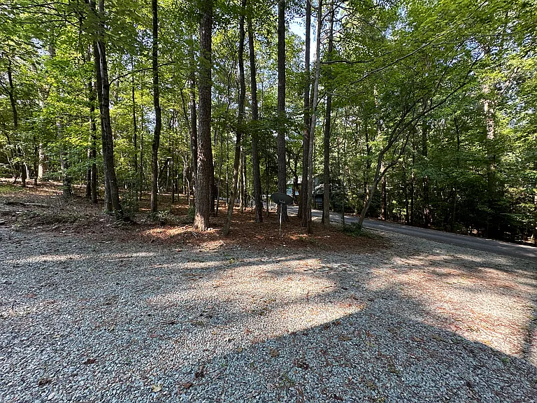 view from front step - new driveway - widen and new gravel
