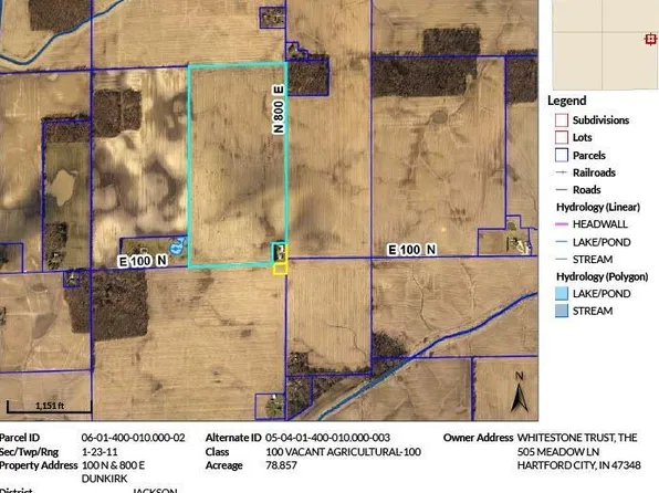 100 N & 800 E, Dunkirk, IN 47336