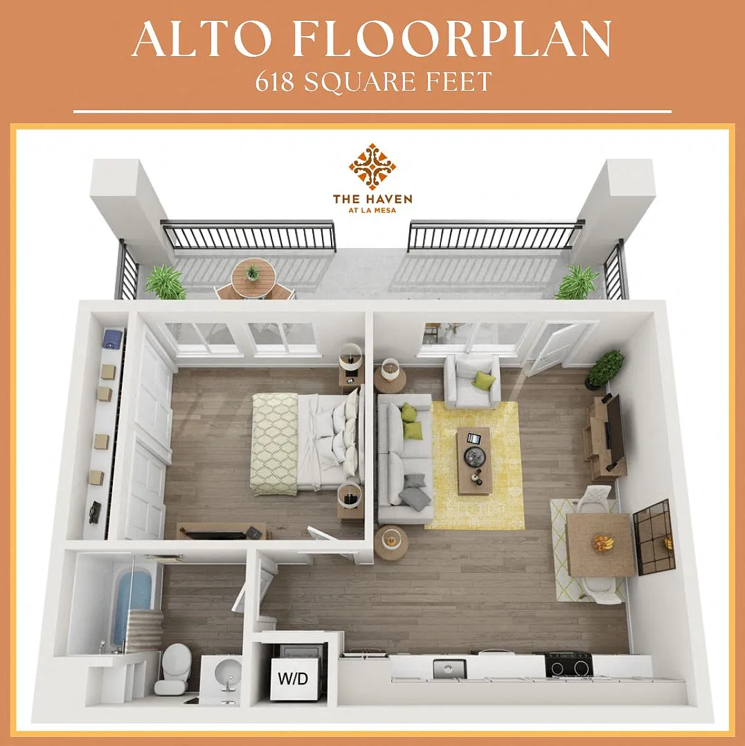 Floor plan Alto - 1x1