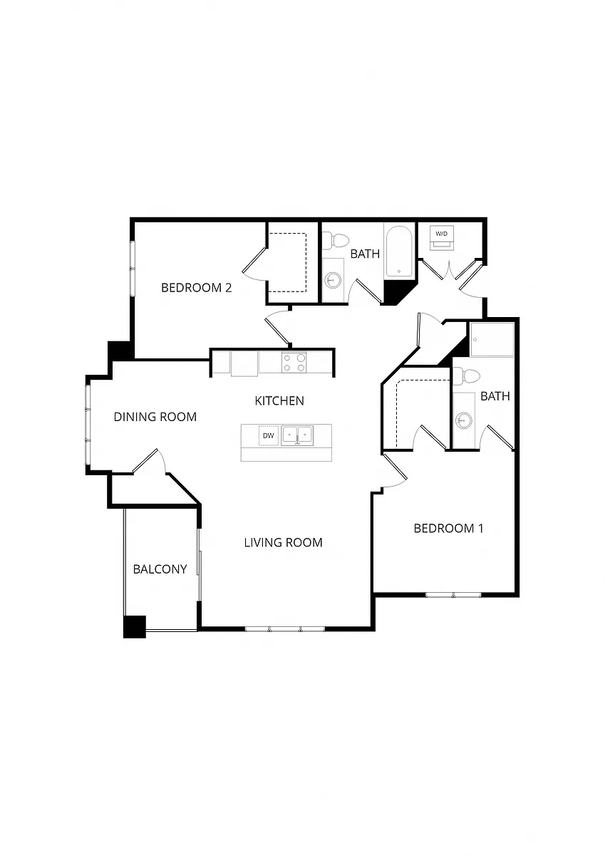 Floor plan 2X2 A
