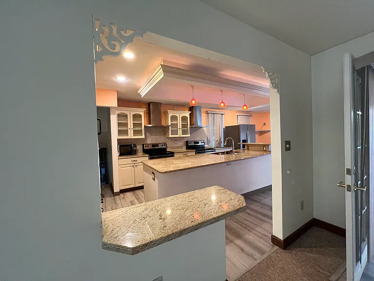 kitchen view from dining room