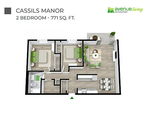 Floor plan - 2 Bedroom