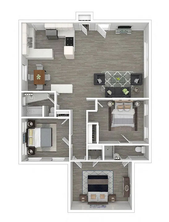 Floor plan 3 Bed 2 Bath Bungalow