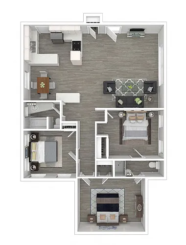 Floor plan 3 Bed 2 Bath Bungalow