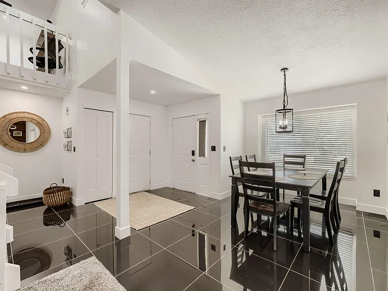Shared eating area just off the kitchen