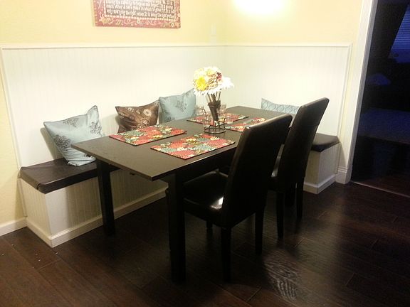 Banquette dining area