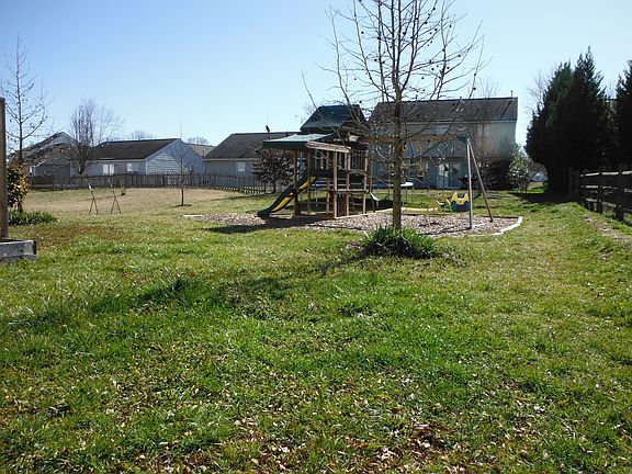 Backyard with playset
