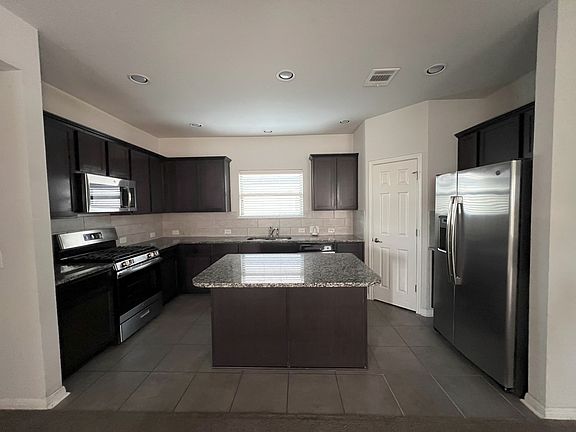 Kitchen with stainless steel appliances