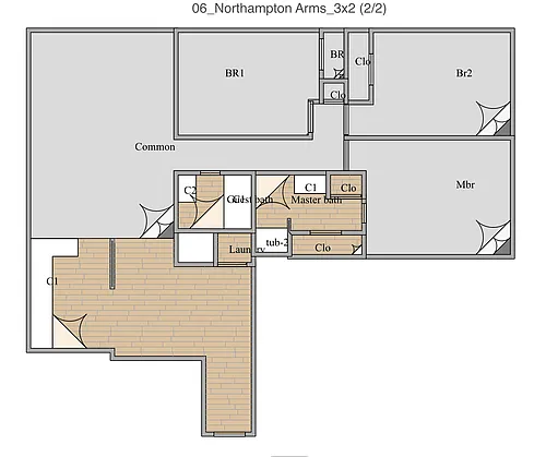 Floor plan Three Bedroom