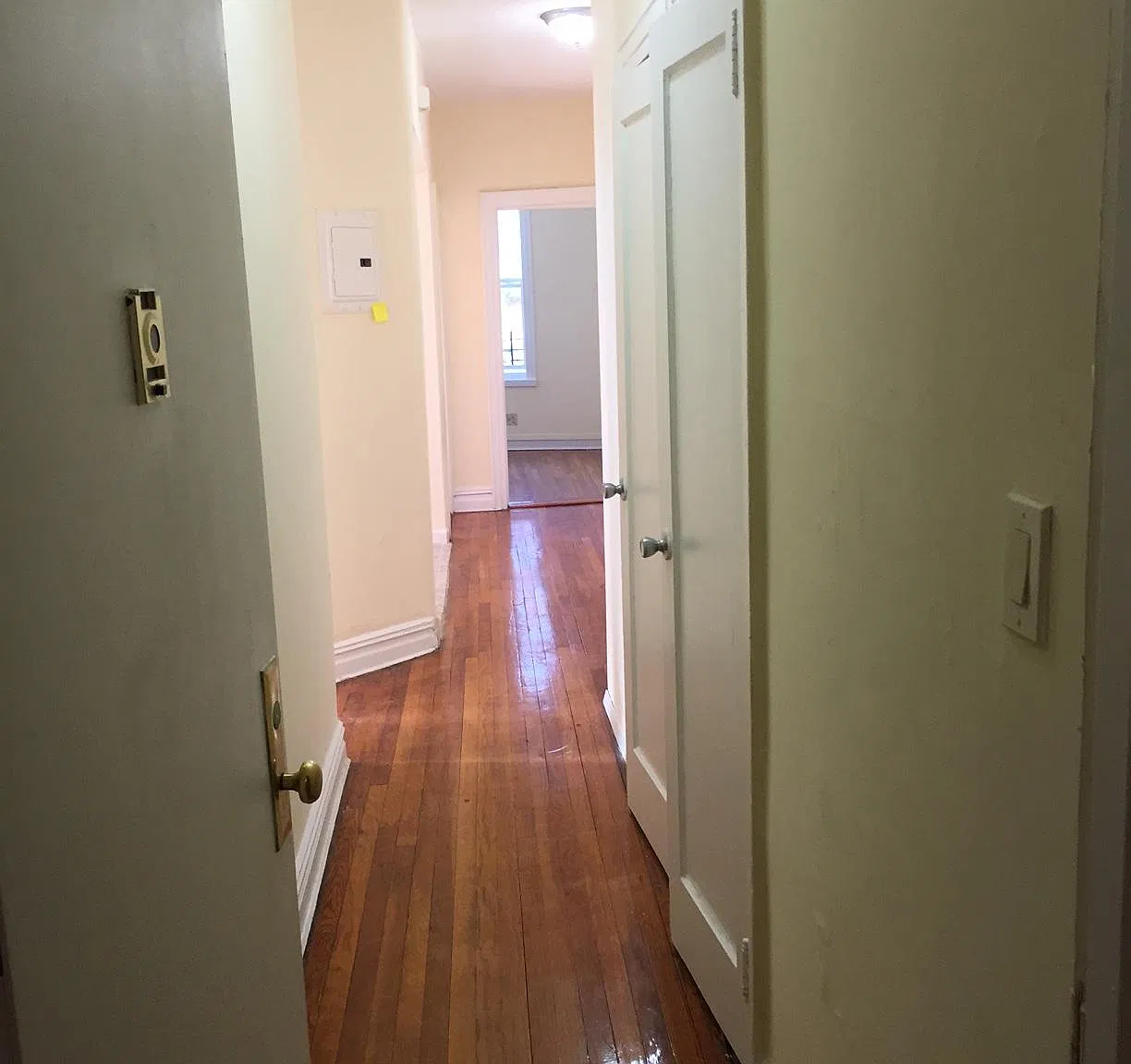great apartment. foyer, love the floors. closets galore