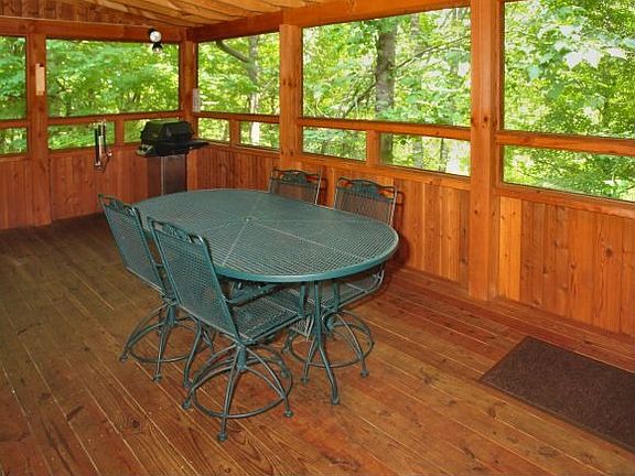 Back screened in deck