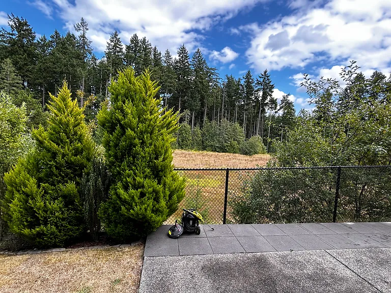 View from first floor (will be power washed)