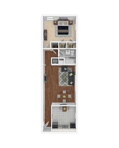Floor plan One Bedroom- Classic