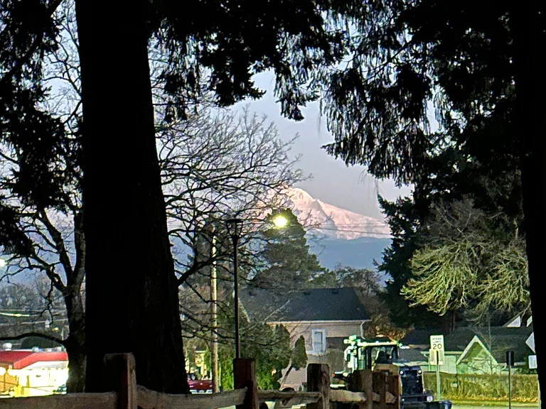 Mt. Hood views from crown park just a 3 minute walk away