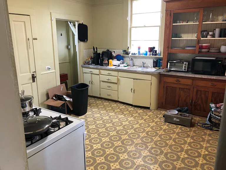 Large hutch in kitchen