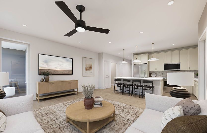 Gathering Room Opens to Kitchen