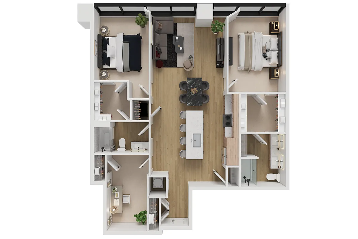 Floor plan 2 Bedroom Apartment
