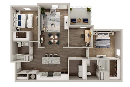 Floor plan Two Bedroom