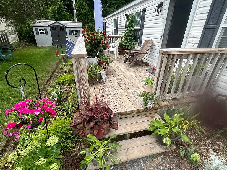 Large sunny porch