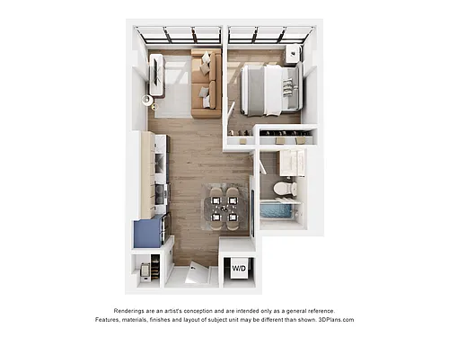 Floor plan G2 - 1 Bedroom