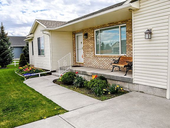 Front Porch and Flower Beds
