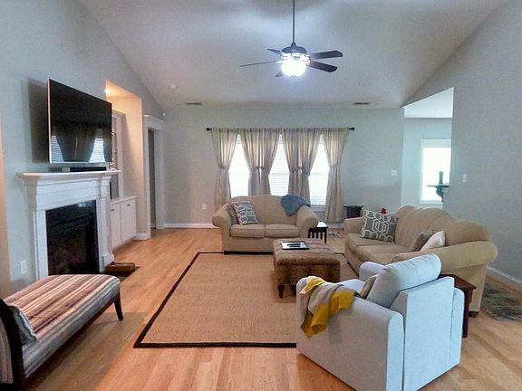 Oversized Living Room with gas fireplace