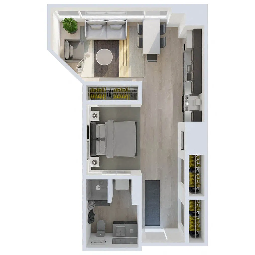 Floor plan JR 1 Bed B1