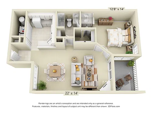 Floor plan 1B